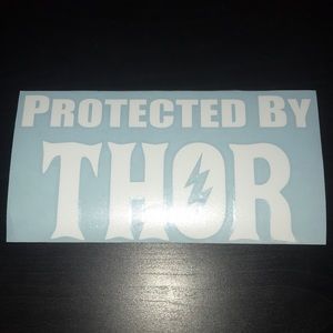 Car Sticker "Protected By Thor"